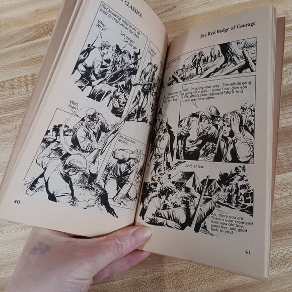 Red Badge of Courage Stephen Crane 1984 B&W Pocket Classics Comic Paperback Vtg - Picture 6 of 6